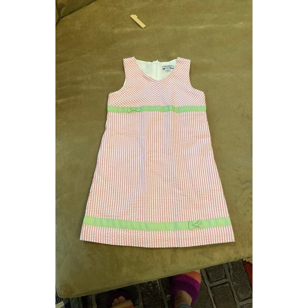 Hartstring pink seersucker Dress 6x